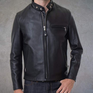 Men's Single Motorcycle Leather Jacket