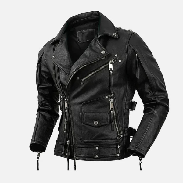 Men’s Black Biker Leather Jacket