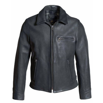 Retro Café Racer Leather Biker Jacket for Men