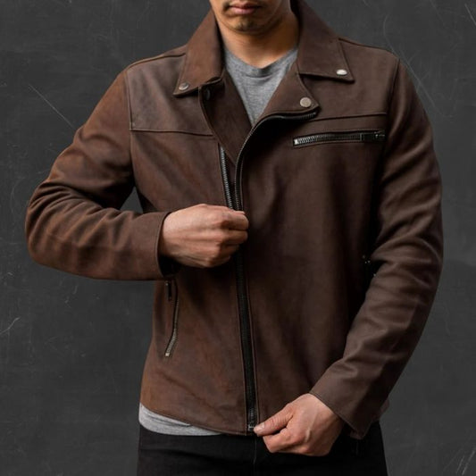 Men's Road Warrior Leather Motorcycle Jacket