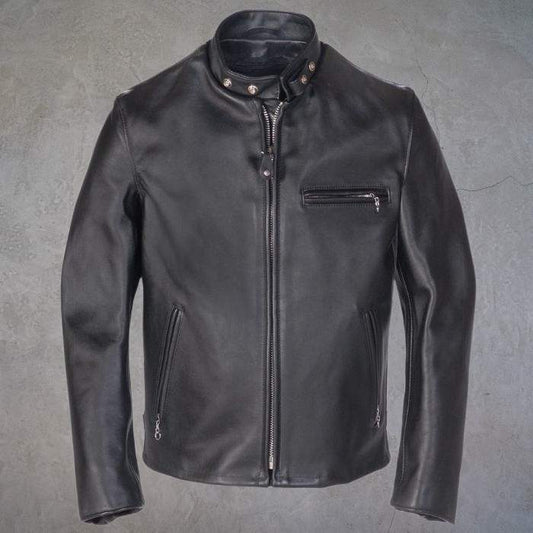 Men's Single Motorcycle Leather Jacket